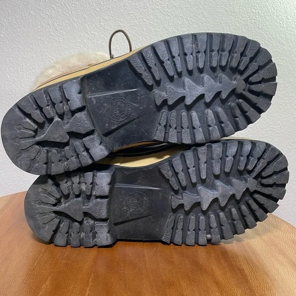 Vintage Sorel Caribou Wool Lined Rain Boots Lace Up Hiking Snow Work Boot Size 8 - Picture 7 of 16